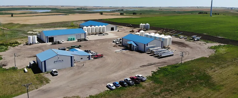 Birds eye view of the Scheresky Ag property and buildings