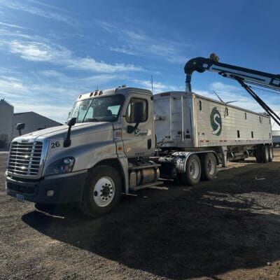 Treated beans loading into truck